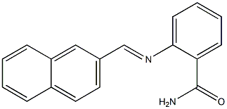 2-{[(E)-2-naphthylmethylidene]amino}benzamide 结构式