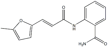 2-{[(E)-3-(5-methyl-2-furyl)-2-propenoyl]amino}benzamide 结构式