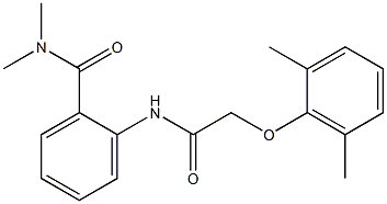 2-{[2-(2,6-dimethylphenoxy)acetyl]amino}-N,N-dimethylbenzamide 结构式