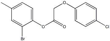 2-bromo-4-methylphenyl 2-(4-chlorophenoxy)acetate 结构式