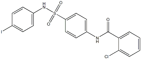 2-chloro-N-{4-[(4-iodoanilino)sulfonyl]phenyl}benzamide 结构式