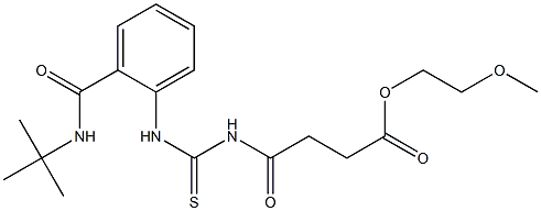 2-methoxyethyl 4-[({2-[(tert-butylamino)carbonyl]anilino}carbothioyl)amino]-4-oxobutanoate 结构式