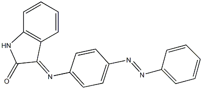 3-({4-[(E)-2-phenyldiazenyl]phenyl}imino)-1H-indol-2-one 结构式