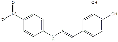 3,4-dihydroxybenzaldehyde N-(4-nitrophenyl)hydrazone 结构式