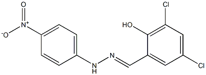 3,5-dichloro-2-hydroxybenzaldehyde N-(4-nitrophenyl)hydrazone 结构式