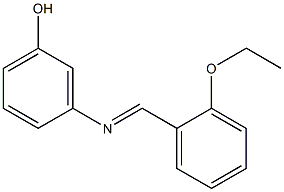 3-{[(E)-(2-ethoxyphenyl)methylidene]amino}phenol 结构式