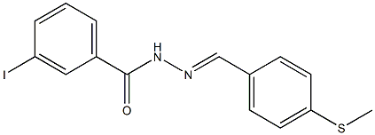 3-iodo-N'-{(E)-[4-(methylsulfanyl)phenyl]methylidene}benzohydrazide 结构式