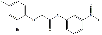 3-nitrophenyl 2-(2-bromo-4-methylphenoxy)acetate 结构式