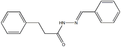 3-phenyl-N'-[(E)-phenylmethylidene]propanohydrazide 结构式