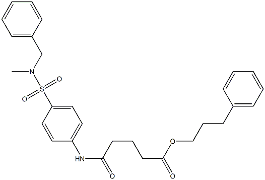 3-phenylpropyl 5-(4-{[benzyl(methyl)amino]sulfonyl}anilino)-5-oxopentanoate 结构式