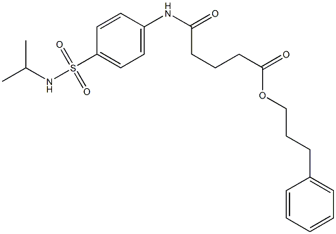 3-phenylpropyl 5-{4-[(isopropylamino)sulfonyl]anilino}-5-oxopentanoate 结构式