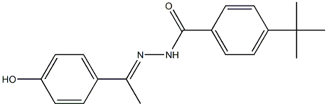 4-(tert-butyl)-N'-[(E)-1-(4-hydroxyphenyl)ethylidene]benzohydrazide 结构式