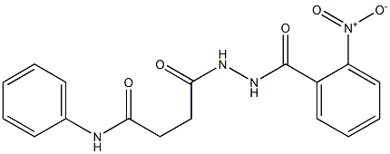 4-[2-(2-nitrobenzoyl)hydrazino]-4-oxo-N-phenylbutanamide 结构式