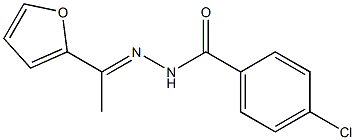 4-chloro-N'-[(E)-1-(2-furyl)ethylidene]benzohydrazide 结构式