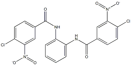 4-chloro-N-{2-[(4-chloro-3-nitrobenzoyl)amino]phenyl}-3-nitrobenzamide 结构式