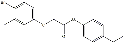 4-ethylphenyl 2-(4-bromo-3-methylphenoxy)acetate 结构式