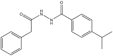 4-isopropyl-N'-(2-phenylacetyl)benzohydrazide 结构式