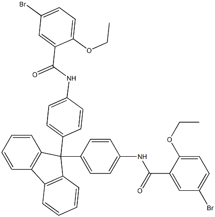5-bromo-N-[4-(9-{4-[(5-bromo-2-ethoxybenzoyl)amino]phenyl}-9H-fluoren-9-yl)phenyl]-2-ethoxybenzamide 结构式