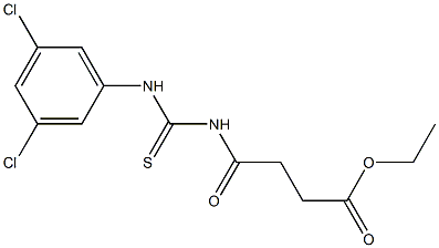 ethyl 4-{[(3,5-dichloroanilino)carbothioyl]amino}-4-oxobutanoate 结构式