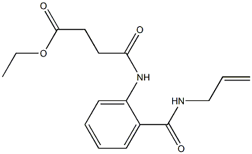 ethyl 4-{2-[(allylamino)carbonyl]anilino}-4-oxobutanoate 结构式