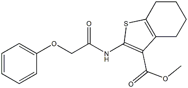 methyl 2-[(2-phenoxyacetyl)amino]-4,5,6,7-tetrahydro-1-benzothiophene-3-carboxylate 结构式