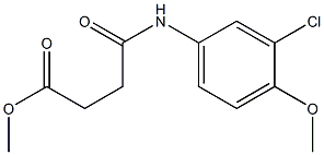 methyl 4-(3-chloro-4-methoxyanilino)-4-oxobutanoate 结构式