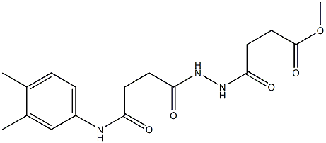 methyl 4-{2-[4-(3,4-dimethylanilino)-4-oxobutanoyl]hydrazino}-4-oxobutanoate 结构式