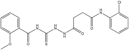 N-({2-[4-(2-chloroanilino)-4-oxobutanoyl]hydrazino}carbothioyl)-2-methoxybenzamide 结构式
