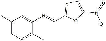 2,5-dimethyl-N-[(E)-(5-nitro-2-furyl)methylidene]aniline 结构式