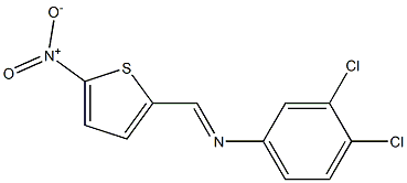 3,4-dichloro-N-[(E)-(5-nitro-2-thienyl)methylidene]aniline 结构式