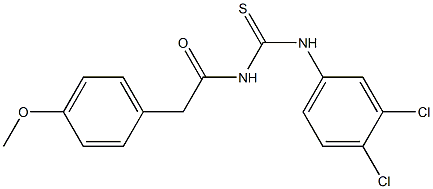 N-(3,4-dichlorophenyl)-N'-[2-(4-methoxyphenyl)acetyl]thiourea 结构式