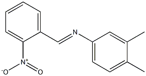 3,4-dimethyl-N-[(E)-(2-nitrophenyl)methylidene]aniline 结构式