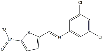 3,5-dichloro-N-[(E)-(5-nitro-2-thienyl)methylidene]aniline 结构式