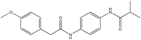 N-(4-{[2-(4-methoxyphenyl)acetyl]amino}phenyl)-2-methylpropanamide 结构式