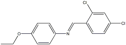 N-[(E)-(2,4-dichlorophenyl)methylidene]-N-(4-ethoxyphenyl)amine 结构式