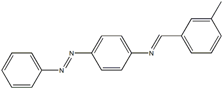 N-[(E)-(3-methylphenyl)methylidene]-N-{4-[(E)-2-phenyldiazenyl]phenyl}amine 结构式