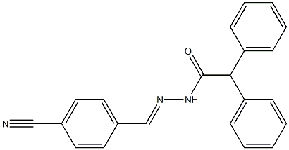 N'-[(E)-(4-cyanophenyl)methylidene]-2,2-diphenylacetohydrazide 结构式