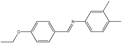 N-(3,4-dimethylphenyl)-N-[(E)-(4-ethoxyphenyl)methylidene]amine 结构式