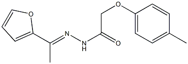 N'-[(E)-1-(2-furyl)ethylidene]-2-(4-methylphenoxy)acetohydrazide 结构式