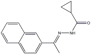 N'-[(E)-1-(2-naphthyl)ethylidene]cyclopropanecarbohydrazide 结构式