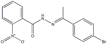 N'-[(E)-1-(4-bromophenyl)ethylidene]-2-nitrobenzohydrazide 结构式