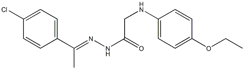 N'-[(E)-1-(4-chlorophenyl)ethylidene]-2-(4-ethoxyanilino)acetohydrazide 结构式