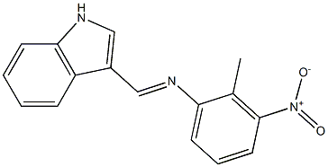 N-[(E)-1H-indol-3-ylmethylidene]-N-(2-methyl-3-nitrophenyl)amine 结构式