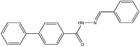 N'-[(E)-phenylmethylidene][1,1'-biphenyl]-4-carbohydrazide 结构式