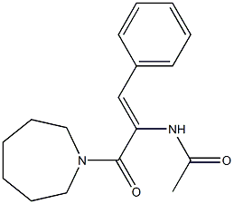 N-[(Z)-1-(1-azepanylcarbonyl)-2-phenylethenyl]acetamide 结构式