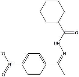 N'-[(Z)-1-(4-nitrophenyl)ethylidene]cyclohexanecarbohydrazide 结构式