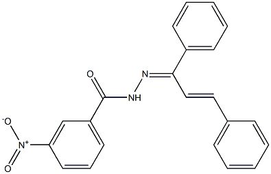 N'-[(Z,2E)-1,3-diphenyl-2-propenylidene]-3-nitrobenzohydrazide 结构式