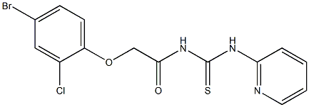 N-[2-(4-bromo-2-chlorophenoxy)acetyl]-N'-(2-pyridinyl)thiourea 结构式