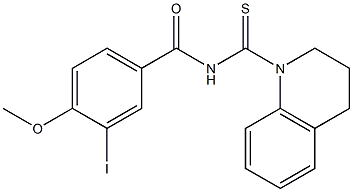 N-[3,4-dihydro-1(2H)-quinolinylcarbothioyl]-3-iodo-4-methoxybenzamide 结构式