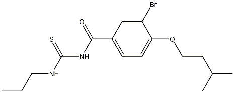 N-[3-bromo-4-(isopentyloxy)benzoyl]-N'-propylthiourea 结构式